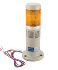 24V DC Industrial Signal Tower Light With Buzzer And Yellow LED Continuous Warning Lamp for machinery and factory floors