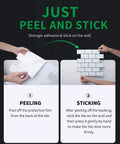 Demonstration of applying Premium Thicker Design Peel And Stick Tile For Kitchen Backsplash with 3X stronger adhesive.