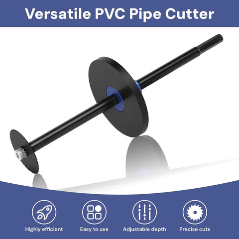 PVC Pipe Internal Cutter Set With 360 Degree Rotating Cutting Tool, adjustable depth gauge, 7 inch scale, pro grade tool