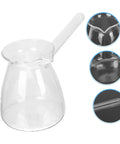Thickened Glass Turkish Coffee Pot 16 Oz Borosilicate Teapot with Side Handle for Stovetop Brewing Coffee and Heating Milk