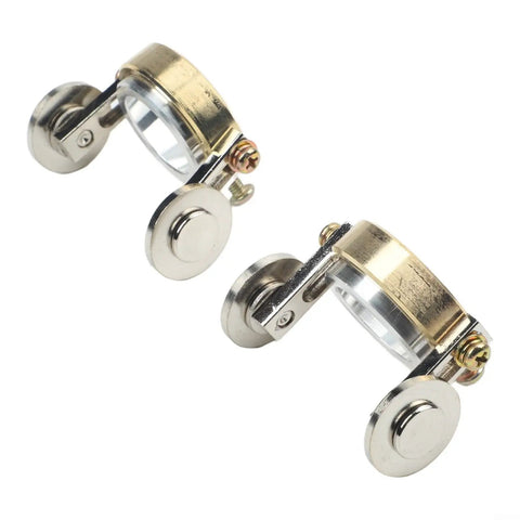 Two Pcs Heavy Duty Slotted Cup Roller Guide Wheel With Brass Plated Standoff Spacer For Plasma Cutter Torch Support Bracket Compatible With AG60 60A SG55 Dead Straight Rolling Rail Kit