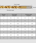 Top Shelf 8 Piece Metric HSS Drill Bit Set For Wood And Plastic With Heavy Duty Yellow Index Case 3mm To 10mm dimensions and specifications.