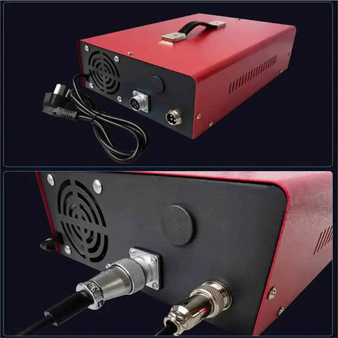 Heavy Duty 365Nm Led Uv Curing Lamp With Power Regulation And Cold Light Output showing back view with connectors and power cable.
