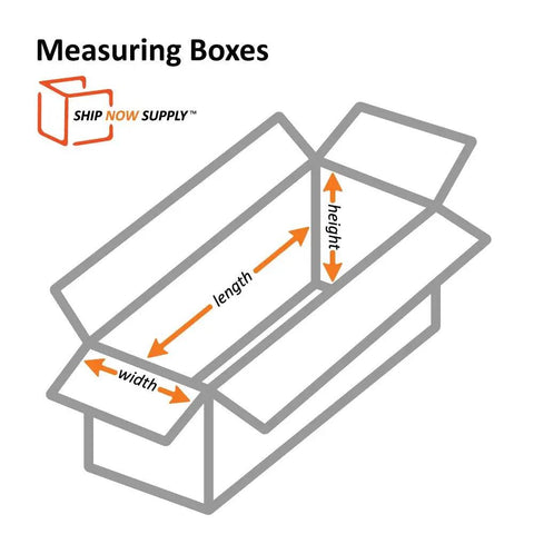 Diagram showing dimensions of 14 X 6 X 6 in corrugated cardboard boxes pack of 25 for shipping, packing, moving, and storage.