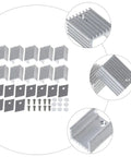 Heavy Duty Aluminum Heat Sink Kit 10 Pcs Triode Voltage Regulator Cooling Fins Metal Radiator For Electronics Computers Industrial Equipment Lightweight Quick Install Durable Thermal Management For Chips, 20x15x10 mm