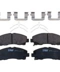 Disc Brake Pad Set TRH1584 OE Quality Replacement For Acura TLX 2015 2020 And Honda Ridgeline 2012 2014 45022SJPA00 shown with hardware