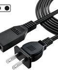 Replacement AC Power Cord Lead For Janome NewHome 5700 6500 6600 8000 9000 Sewing Machines 6 Foot USA Plug Black Premium Grade Non OEM