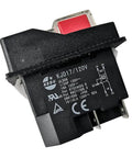 Pushbutton Electromagnetic Switch For Garden Tools 120V 220V 4 Pin 5 Terminal Double Pole Cutoff black housing