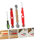 4 Piece Screen Rolling Tool Spline Roller With Bearing Wheel For Window And Door Repairs DIY Friendly Durable Design