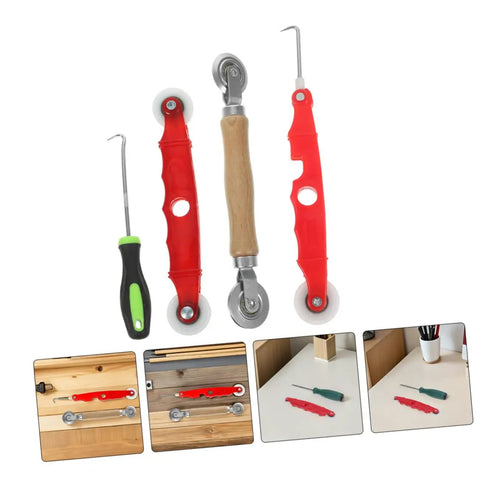 4 Piece Screen Rolling Tool Spline Roller With Bearing Wheel For Window And Door Repairs DIY Friendly Durable Design