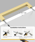 Installation guide for 20 Pack 3 Inch Gold Cabinet Handles Brushed Brass Dresser Pulls Solid Square Bar Drawer Knobs For Kitchen Bathroom Cupboard Matte Gold Finish Easy Install Modern Cabinet Hardware Set