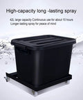 Heavy Duty Industrial Misting Fan With Fine Water Spray Delivers Straight Up Powerful Cooling For Outdoor Gyms And Greenhouses, 42L black container for mist water.