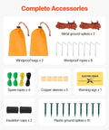 Complete accessories for Electric Fence Netting 50 Inch High And 164 Feet Long With Posts And Stakes, Portable Mesh Fence.