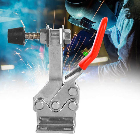 Beefy Rock Solid Heavy Duty Horizontal Toggle Clamp With 280Kg Holding Power, SUS304 Stainless Steel Welding Fixture