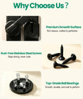 Premium smooth surface components of Barn Door Lock and Latche: 90/180 Degree Barn Door Lock, featuring screws and bearings.