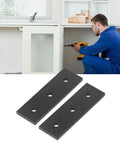 Beefy Heavy Duty Aluminum Alloy Joint Plate with 3 Holes Mending Flat Bracket for Furniture 2 Pcs