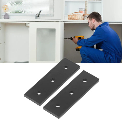 Beefy Heavy Duty Aluminum Alloy Joint Plate with 3 Holes Mending Flat Bracket for Furniture 2 Pcs