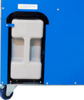Built Rock Solid Water Cooled Portable Air Conditioner Dropping Legit 16000 Btu Chill For Shops Without Messy Vents Plus Heavy Duty Swivel Casters For Easy Rolling water tank compartment view.