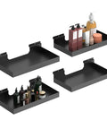 Heavy Duty Slatwall Shelves And Baskets Set 13 By 6 Inch Metal Wall Display Racks For Storage And Organization Rust Resistant Black Finish