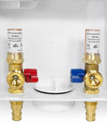 Washer Outlet Box DIY Ready With One Half Inch PexA Expansion Inlet And Three Quarter Inch MHT Outlet Copper Water Hammer Arrestor
