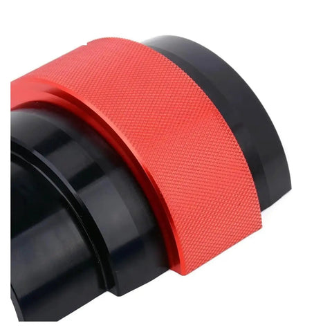 Close-up of Universal CNC Front Fork Oil Seal Driver Tool Kit 28 To 50mm, showing the red textured grip, for dirt bike maintenance.