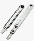 One Pair Heavy Duty Drawer Slides Ball Bearing Full Extension Cabinet Rails Three Fold Design shown from side view