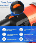6th gear free adjustment feature on Heavy Duty Electric Concrete Grinder With Variable Speed Control And Side Handle for various wall surfaces.