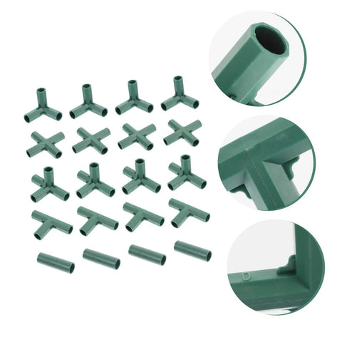 20 Pieces Gardening Frame Connectors Durable Three Way And Four Way Joint Brackets For Greenhouse Poles And Plant Stands Diy Friendly Garden Accessories For Flexible Frame Building Easy Setup