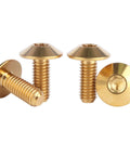4 Pack Titanium Bolts M5 And M6 Torx Head Screws For Bicycle And Motorcycle, Grade 5 Titanium, Corrosion Resistant Gold Finish