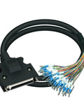 SCSI 50 Spring Terminal Breakout Board For DIN Rail Mount With 50 Pin 0.05 Inch Mini D Ribbon MDR Female Interface Module Easy Hookup And Plug And Play For Reliable Data Wiring, connector and colorful wires