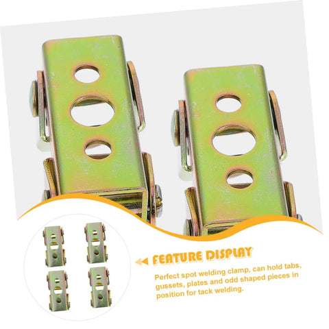 V Type Beefy Magnetic Welding Clamp Kit 4 Pack shown close-up with feature display of adjustable panel holders.