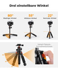 Compact Desk Tripod With Ball Head For DSLR And Phone Travel Ready Aluminum Mini Tripod That Holds Up To 13.22 Lbs adjustable angles