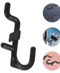 150 Pcs Plastic Pegboard Hooks For Tool Storage With Stable Holding Structure And Flexible Storage Layout Black Self Locking Peg Hooks For Kitchen And Workshop Organization Super Handy For Quick Access, black pegboard hook close-up