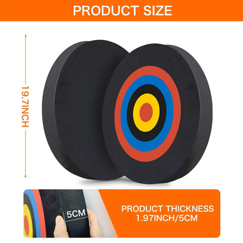 Backyard Friendly 20 Inch Round Archery Target For Outdoor Practice Lightweight High Density EVA Block With A Single Sided Print