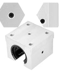 30mm Aluminum Open Linear Motion Bearing Slide Block For Silent High Speed Equipment with top and side views