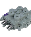Beefy Heavy Duty Hydraulic Valve For Twin Spool Systems With 25 GPM Flow, Four Way Three Position, Tandem Center, Cast Iron, 3000 PSI, Lever Handle, In Out Three Quarter Inch NPTF, Compatible With Double Acting Valves Nine Six Seven Zero Two.