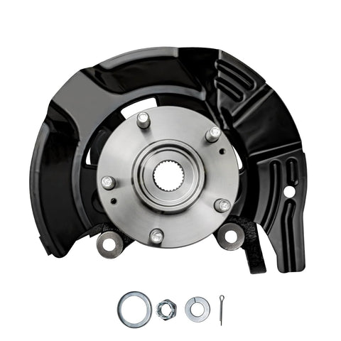 Front Right Steering Knuckle And Wheel Hub Bearing Assembly For 2011 Hyundai Sonata 2.4L With Sport Suspension Passenger Side Replacement Direct Fit OEM Grade Quality Bolt In Everyday Driver Ready.