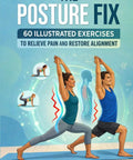 Kick Bad Posture To The Curb With This Legit Illustrated Exercise Book To Slay Chronic Neck And Back Pain And Restore Smooth Full Body Alignment Straight Up At Home For Long Term Wellness - illustrated cover with a woman and man demonstrating exercises.