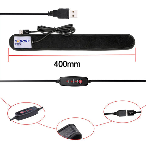 320mm Dew Heater Strip for Telescopes and Camera Lenses, Temperature Regulator, USB Connector, Three Speed Settings