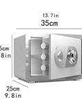 Front view of Waterproof Home Safe Box With Mechanical Password Lock Boss Level Security Fireproof Safebox 35x25x25 Cm.