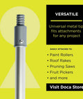 Telescoping Extension Pole 7 To 30 Ft Reach For Window Cleaning Gutter Cleaning Light Bulb Changes Painting No Ladder Needed Heavy Duty Multi Use Pole Built For Safe Ground Level Reach with universal metal tip attachment.