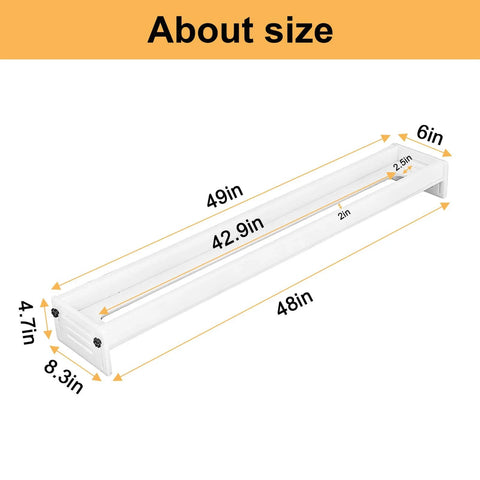 Diagram showing dimensions of Beefy Adjustable Slab Flattening Jig For Router Sled 48 Inch HDPE Benchtop Mill Slab Jig