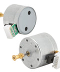Smooth Running 3 Speed Turntable Motor Replacement, DC 12V Brush Electric for Record Player, showing metal design with leads.