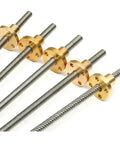 T6 Stainless Steel Trapezoidal Lead Screw, 6mm Diameter, 1mm Pitch, 2mm Lead, Copper Nut, 100mm To 1000mm Length, Heavy Duty For 3D Printers, Stepper Motors, And CNC Machines Today, stainless screw with copper nut