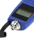 Two Pack Optical Power Meter With Universal 2.5mm Interface For Fiber Testing, -70 To +10 dBm Range, Six Calibration Wavelengths Including 850, 1300, 1310, 1490, 1550, 1625 Nanometers, Blue, close-up view of connector and display.
