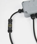 150 Pack IP68 Junction Box With 3 Pin Connectors, outdoor tool-free press type wire connector kit in use