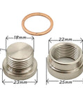 12mm Transmission Drain Plug Kit Weld-In Bung And Stainless Steel Plug With Washer For Oil Pan Sump Drain Fittings M12 X 1.25