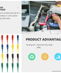 Colorful Multimeter Test Hook Clips 20 Pack Lightweight Grabber Probes For IC Testing And Electronic Repairs display image