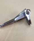 4 Inch Zinc Alloy Self Closing Cabinet Hinge For Cold Storage And Ovens With 180 Degree Hold Open Feature and butter smooth operation shown from side view.