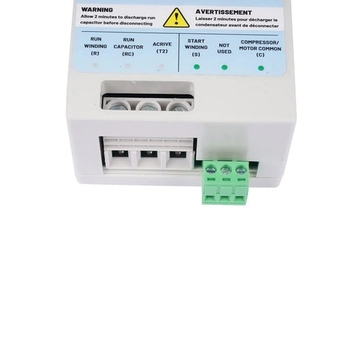 Compact Air Conditioner Soft Starter For 1.75 To 3.5 Ton Residential Units With Reverse Motor Protection Gen Ready Wiring, control connections and terminals.